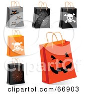 Poster, Art Print Of Digital Collage Of Halloween Shopping Bags