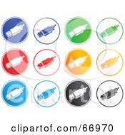 Royalty Free RF Clipart Illustration Of A Digital Collage Of Rounded USB Buttons