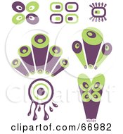 Royalty Free RF Clipart Illustration Of A Digital Collage Of Retro Circles