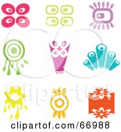 Royalty Free RF Clipart Illustration Of A Digital Collage Of Colorful Retro Icons