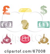 Royalty Free RF Clipart Illustration Of A Digital Collage Of Financial Icons
