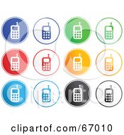 Poster, Art Print Of Digital Collage Of Rounded Cellular Buttons