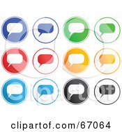 Poster, Art Print Of Digital Collage Of Colorful Chat Box Buttons