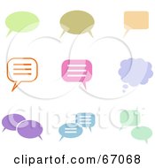 Poster, Art Print Of Digital Collage Of Colorful Chat Box Icons