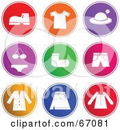 Poster, Art Print Of Digital Collage Of Colorful Rounded Colorful Clothing Buttons
