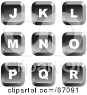 Royalty Free RF Clipart Illustration Of A Digital Collage Of Letter Buttons J Through R