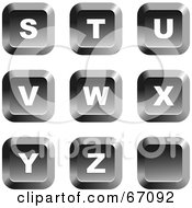 Royalty Free RF Clipart Illustration Of A Digital Collage Of Letter Buttons S Through Z