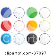 Royalty Free RF Clipart Illustration Of A Digital Collage Of Rounded Colorful Buttons