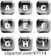 Royalty Free RF Clipart Illustration Of A Digital Collage Of Letter Buttons A Through I