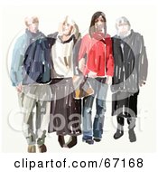 Royalty Free RF Clipart Illustration Of Abstract Men And Women