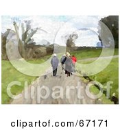Royalty Free RF Clipart Illustration Of A Group Of People Strolling by Prawny