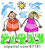 Poster, Art Print Of Couple Or Siblings Holding Hands