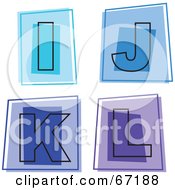 Royalty Free RF Clipart Illustration Of A Digital Collage Of Colorful Square Letter Icons I Through L