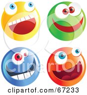 Poster, Art Print Of Digital Collage Of Happy Emoticon Face Smileys