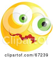 Poster, Art Print Of Yellow Confused Emoticon Face - Version 2