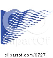 Royalty Free RF Clipart Illustration Of Blue Curvy Waves