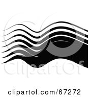 Royalty Free RF Clipart Illustration Of Black Curvy Waves