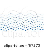 Poster, Art Print Of Blue Dotted Waves