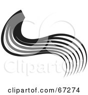 Poster, Art Print Of Black Wavy Lines