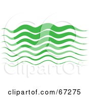 Poster, Art Print Of Green Curvy Waves