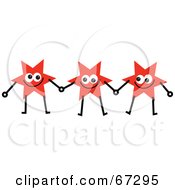 Poster, Art Print Of Team Of Red Stars Holding Hands