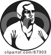 Royalty Free RF Clipart Illustration Of A Black And White Suave Man