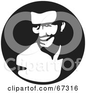 Royalty Free RF Clipart Illustration Of A Black And White Tough Man