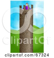 Poster, Art Print Of Man Standing At The Top Of A Strong Tower