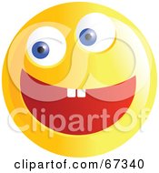 Poster, Art Print Of Ecstatic Yellow Emoticon Face - Version 3