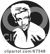 Royalty Free RF Clipart Illustration Of A Black And White Handsome Man