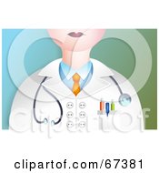 Poster, Art Print Of Doctor In A Lab Coat A Stethoscope Around His Neck
