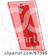 Royalty Free RF Clipart Illustration Of A Red Bassoon Music Instrument