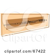 Royalty Free RF Clipart Illustration Of A Brown Flute Music Instrument