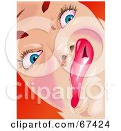 Royalty Free RF Clipart Illustration Of A Woman Making A Funny Face