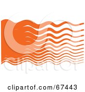 Poster, Art Print Of Orange Curvy Waves