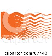 Royalty Free RF Clipart Illustration Of Orange Curvy Waves