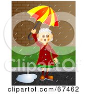Poster, Art Print Of Granny Stuck On A Rainy Day
