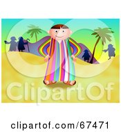 Royalty Free RF Clipart Illustration Of Joseph Standing In A Colorful Robe