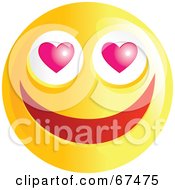 Amorous Yellow Emoticon Face - Version 1