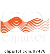 Poster, Art Print Of Orange Wavy Lines