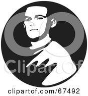 Royalty Free RF Clipart Illustration Of A Black And White Haughty Man