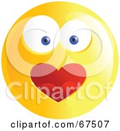 Amorous Yellow Emoticon Face - Version 2