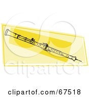 Royalty Free RF Clipart Illustration Of A Yellow Oboe Music Instrument by Prawny