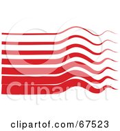 Royalty Free RF Clipart Illustration Of Red Curvy Waves