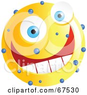 Poster, Art Print Of Speckled Yellow Emoticon Face