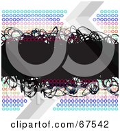 Poster, Art Print Of Rainbow Circle Background With A Black Scribble Text Box On White