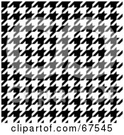 Poster, Art Print Of Tight Weave Black And White Houndstooth Patterned Background