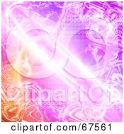 Royalty Free RF Clipart Illustration Of An Abstract Pink Plasma And Circle Background