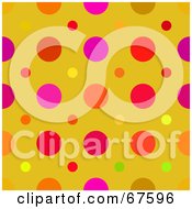 Poster, Art Print Of Background Of Colorful Dots On Yellow