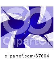 Poster, Art Print Of Blue Abstract Sharp Swoosh Background On White